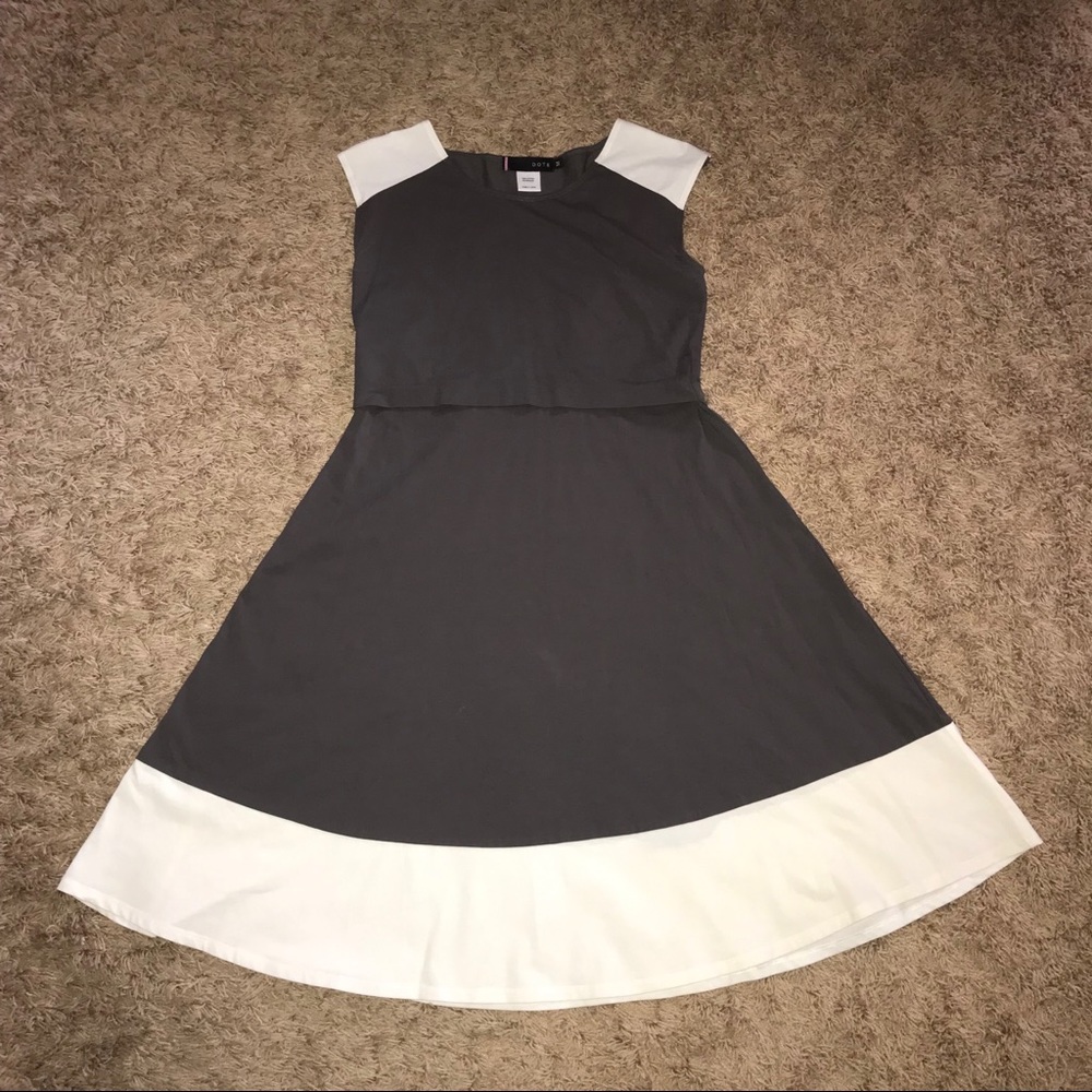 Dote Dress Gray Duals as Nursing Dress